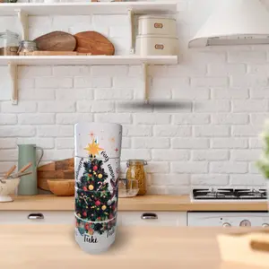 Stackable Christmas mugs 6oz - Stackable Cups with Unique Design and Capacity Specification, Christmas Mug – Festive Holiday Coffee Cup, 4-Piece Christmas Tree  Set, Stackable Ceramic Mugs,