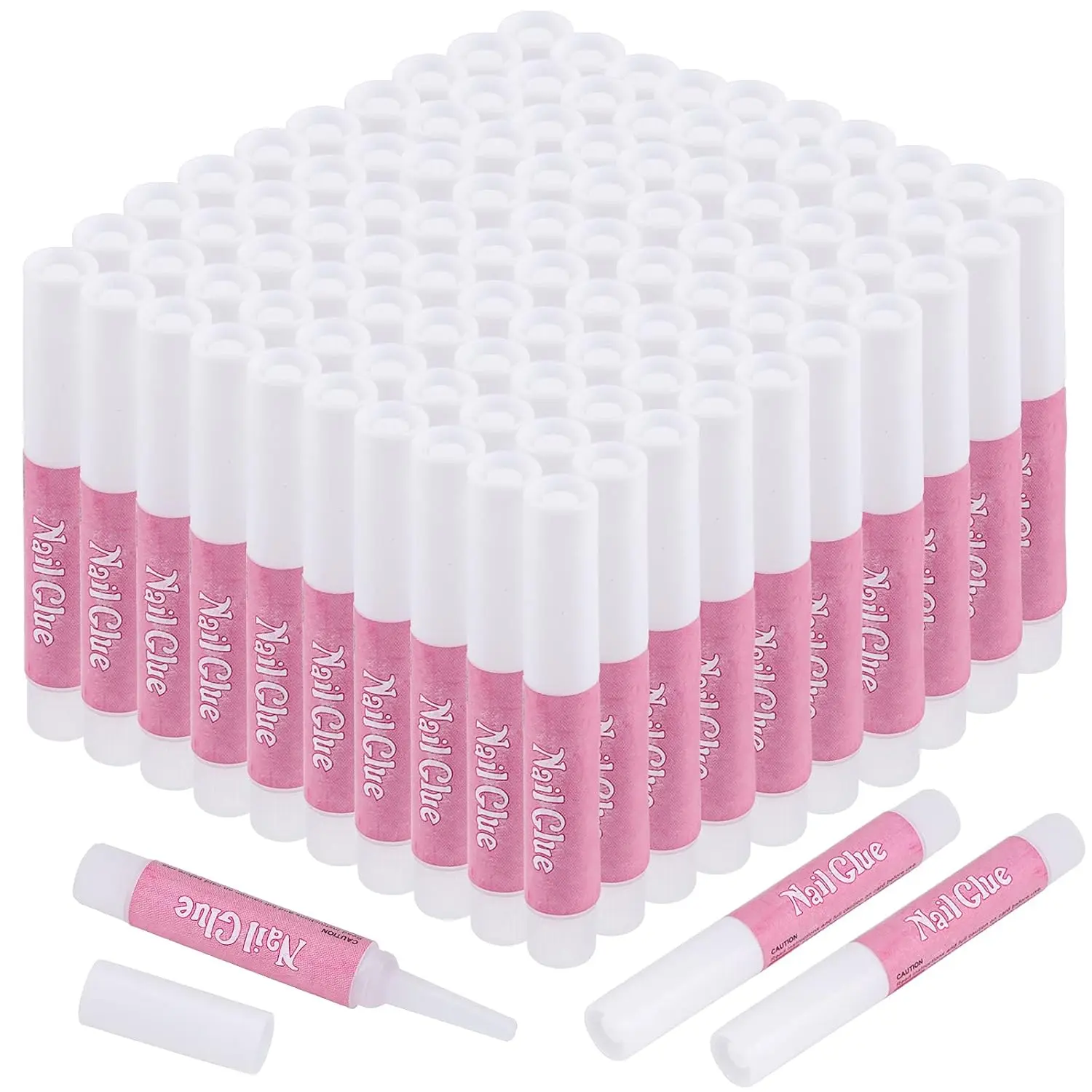 100PCS Acrylic Nail Tips Adhesive Super Bond Long Lasting Glue for DIY Nail Art