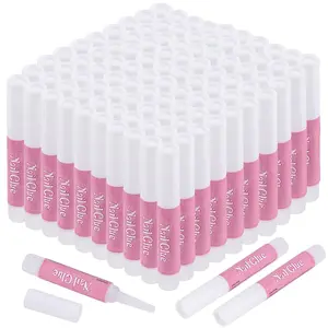 100PCS Acrylic Nail Tips Adhesive Super Bond Long Lasting Glue for DIY Nail Art