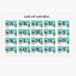 A-Z Personalized Letter Debit Card Decal Sticker