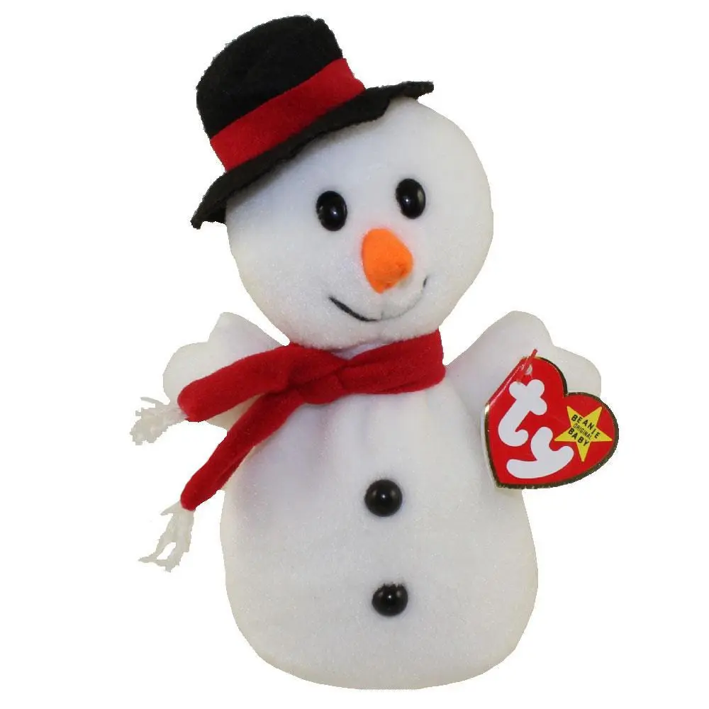 TY Beanie Baby - SNOWBALL the Snowman (4th Gen hang tag) (7.5 inch) (1996) MWMTs