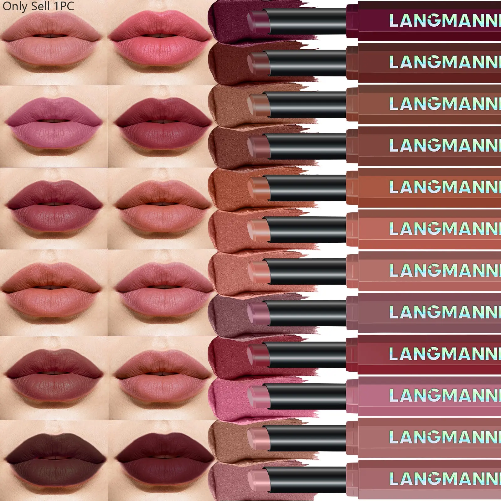 Matte and frosted lip gloss, Longlasting Matte, intensely pigmented, waterproof, non-stick to cups, long-lasting, anti-smudging, natural lip makeup