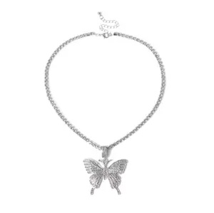 Bohemian Cubic Zirconia Butterfly Choker Necklace  Gold Necklace Silver Necklace Gift