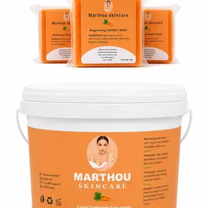 Marthou Skincare - 1 Gallon Carrot Cream + 3 Carrot Brightening Soaps Bundle
