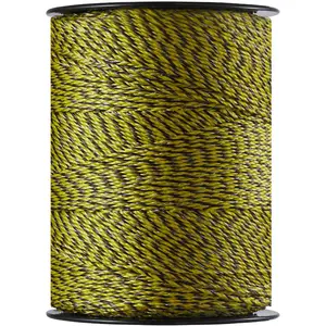 fathersdaygift VEVOR Electric Fence Wire, 3366Ft 1026M Portable Polywire, 1/8 Diameter 6 Stainless Steel Strands for Reliable Conductivity and UV, Rust Resistance, Fencing Rope Line for Horse, Cattle, Livestock