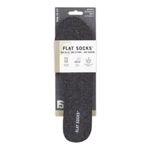 Dark Heather Grey FLAT SOCKS | Soft Micro-Wool, No-Slip, Odor-Free | Perfect No-Show Shoe Liner for Comfort, Comfortable Fabric Polyester