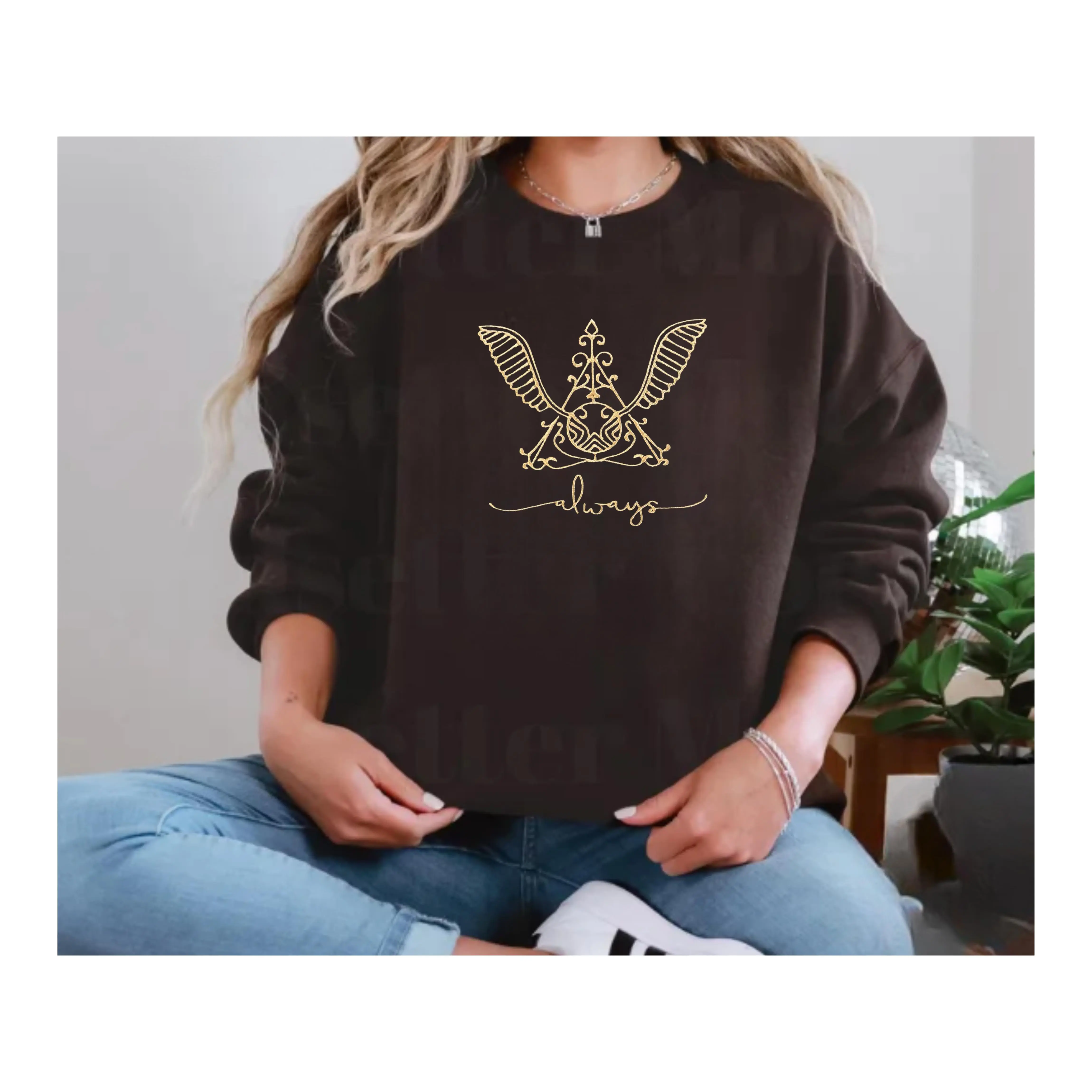 'Always' Embroidery Sweatshirt Embroidery Bookish Sweater Harry Potter