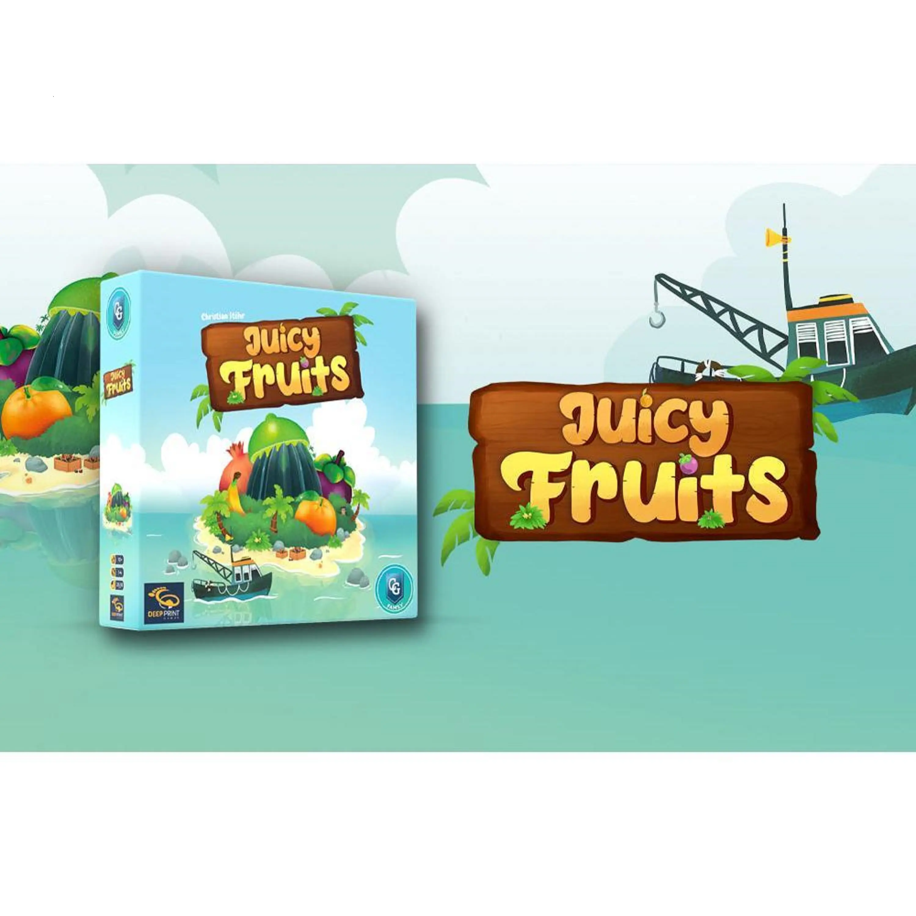 Capstone Games Juicy Fruits Strategy Board Game - 1-4 Players, 30 Minutes Playtime, 10-12 Years Target Age, 4 Modes of Solo Play, Additional Juice Factory Mode