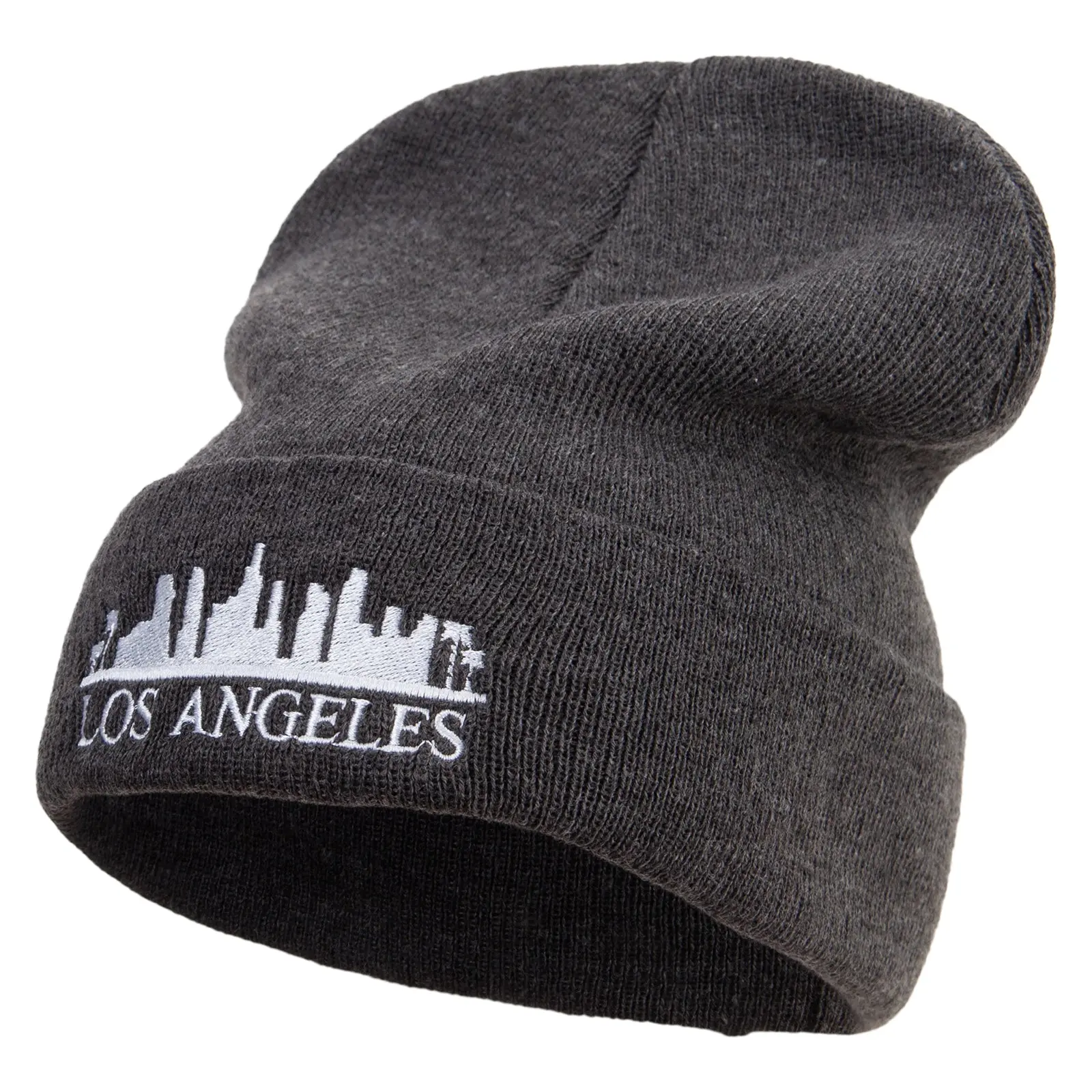 Los Angeles Skyline Embroidered Big Size Acrylic Long Beanies