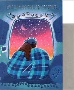 Happy Anniversary wife husband Night Star Gazing Greeting Card