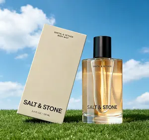 Salt & Stone Santal & Vetiver Body Mist 100ml, Skincare Infused Unisex Hair & Body Spray, Hydrating Scent with Glycerin & Red Algae, Vegan Cruelty-Free Daily Fragrance