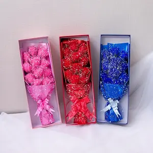 Graduation Gift 11pcs Scented Forever Rose Bouquet with Gift Box- Easter Birthday Graduation Wedding Appreciation Gift Anniversary Present