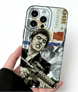 Trendy Pattern with "Scarface"-- for iPhone 15/14/13/12/11 XS XR X 7 8 Plus Pro Max- Black TPU Soft Case. The Case Provides Good Protection And Trendy And Novel Patterns, Suitable for Boys And Girls, Gift/Anniversary/Holiday Gift, Good Choice.