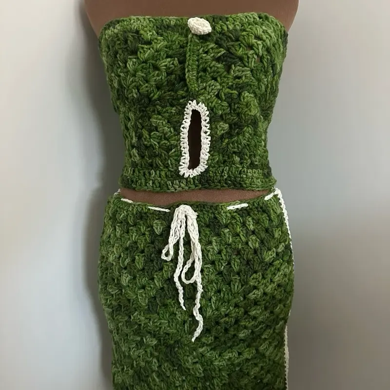 Granny square skirt set with bonus hat