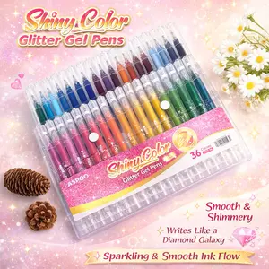 Metallic Glitter Gel Pens, Vibrant Sparkle Coloring Pens for Adults, Ideal for Drawing & Art Journaling