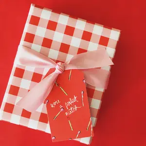 Wrapping Paper: Red Gingham {Gift Wrap, Birthday, Holiday, Christmas}