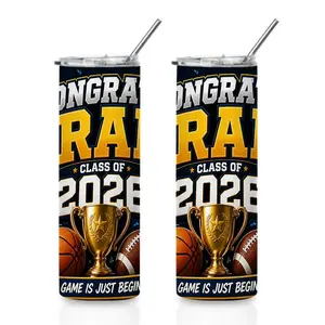 20oz Congrats Grad Class of 2026 Graduation Sports Trophy Design Stainless Steel Tumbler， Tumbler with Lid Vacuum Insulated Travel Mug， Coffee Cups With Lids， Perfect Gifts For Birthday Holidays Gifts For Women and Men.