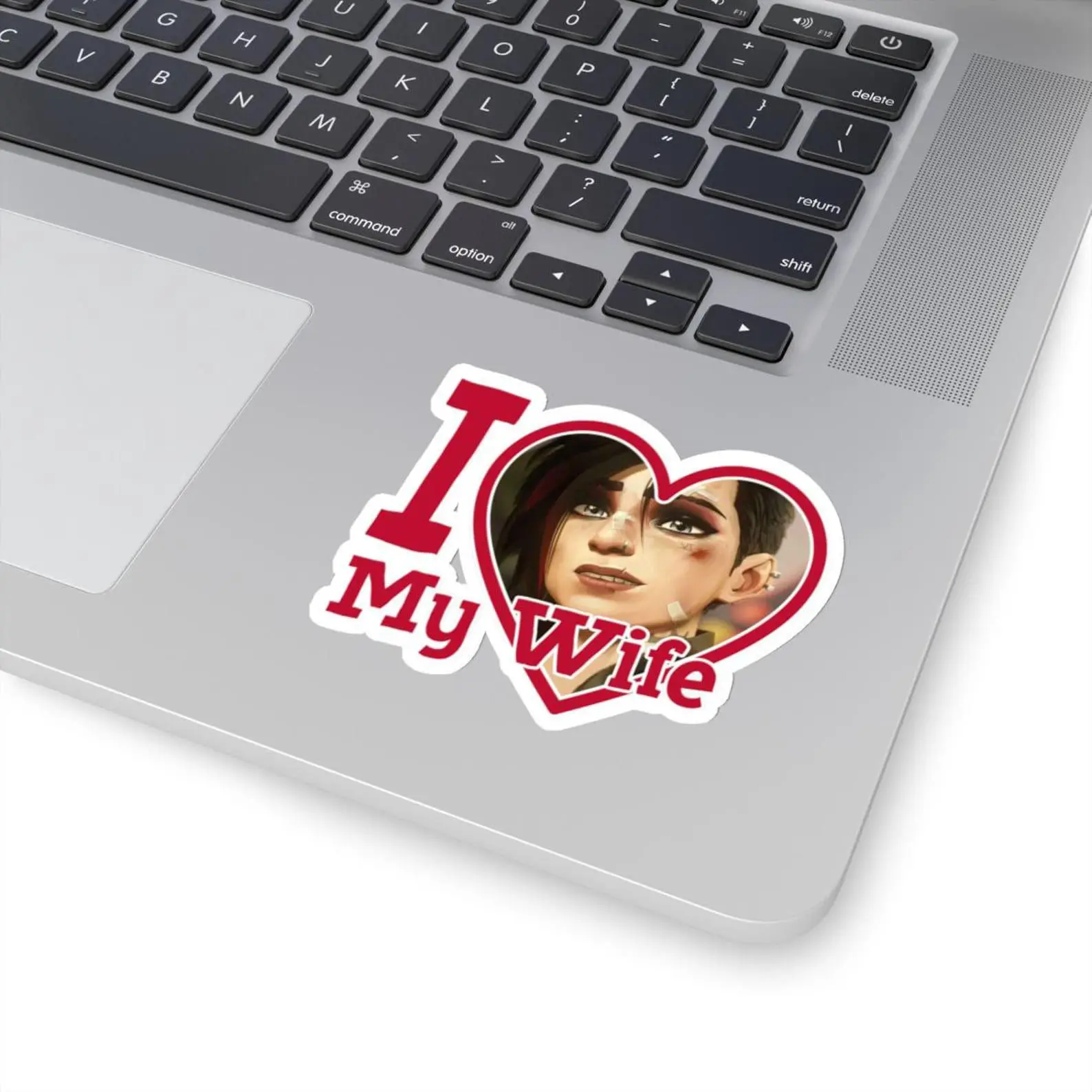 I Love My WIFE Arcane Vi Sticker - Vinyl Decal, Cute Water Bottle Laptop Phone Case Decoration, League of Legends