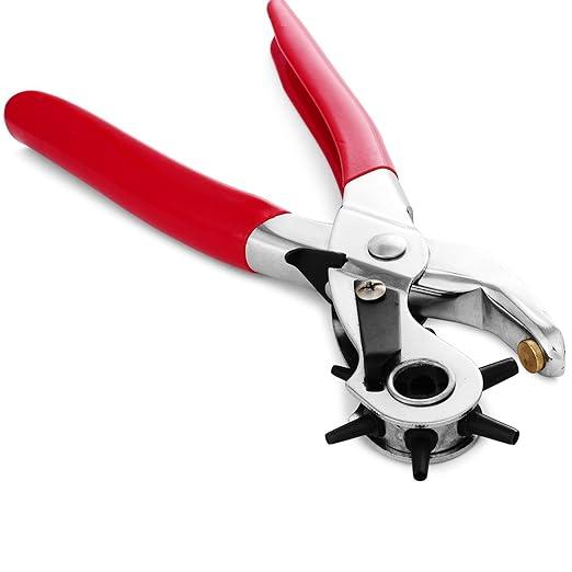 Hole Punch, Heavy Duty Leather Hole Puncher for Belts, Watch Bands, Straps, Dog Collars, Saddles, Shoes, Fabric, DIY Home or Craft Projects