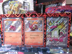 pokemon 3 card display with cards included