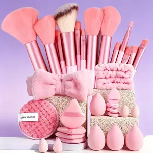 33-Piece Makeup Brush Set, Luxury Soft Synthetic Bristles, Multi-Use Foundation Blush Concealer Eyeshadow Brushes, Professional Daily Makeup Tools