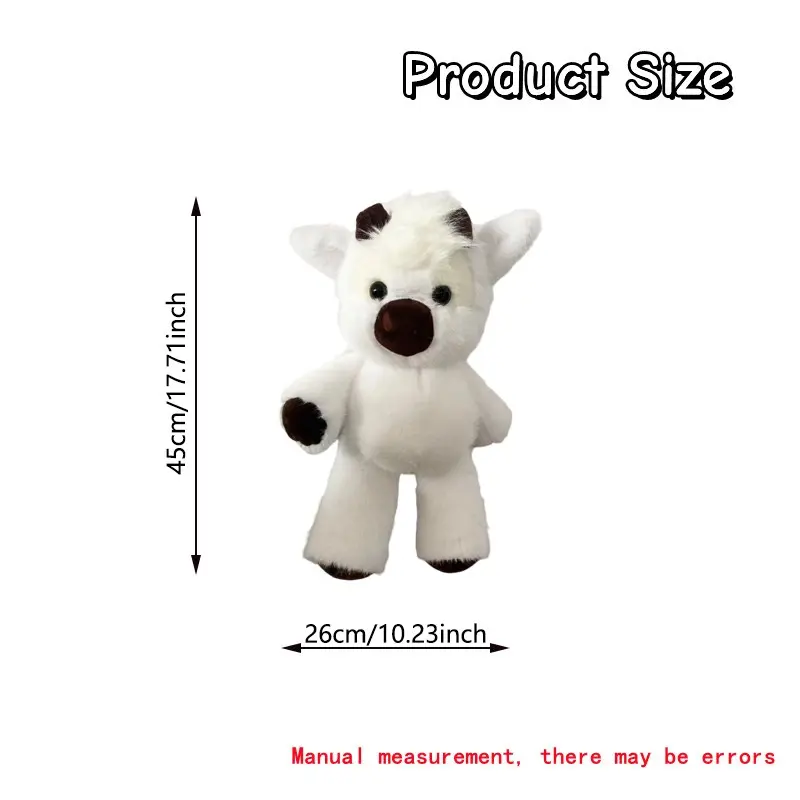 Highland Cow Woven Polyester Stretch Stuffed Toy - Soft, Hug-Friendly, Phthalate Free Plush Animal for Kids, Stress-Relief Birthday Gift, House Decoration (Jsb.20250101)
