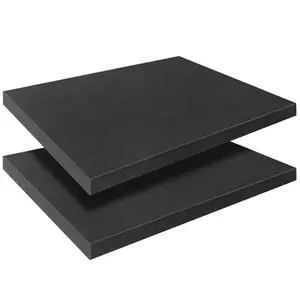 Black Polyurethane Foam Inserts for Cases, 2 Pcs 16 X 12 X 1 Inch, Cuttable Packing Padding for Tool Box, Camera, Crafts and Storage YIENFBEV