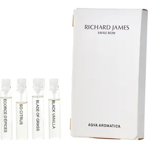 Richard James Variety Set-Aqua Aromatica Sample Set With Black Vanilla & Blade Of Grass & Ecorce D'epices & So Citrus And All Are Cologne Spray Vials For Women