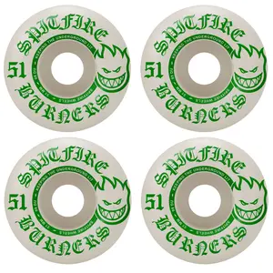 Spitfire Skateboard Wheels Burners 51mm 99A White/Green