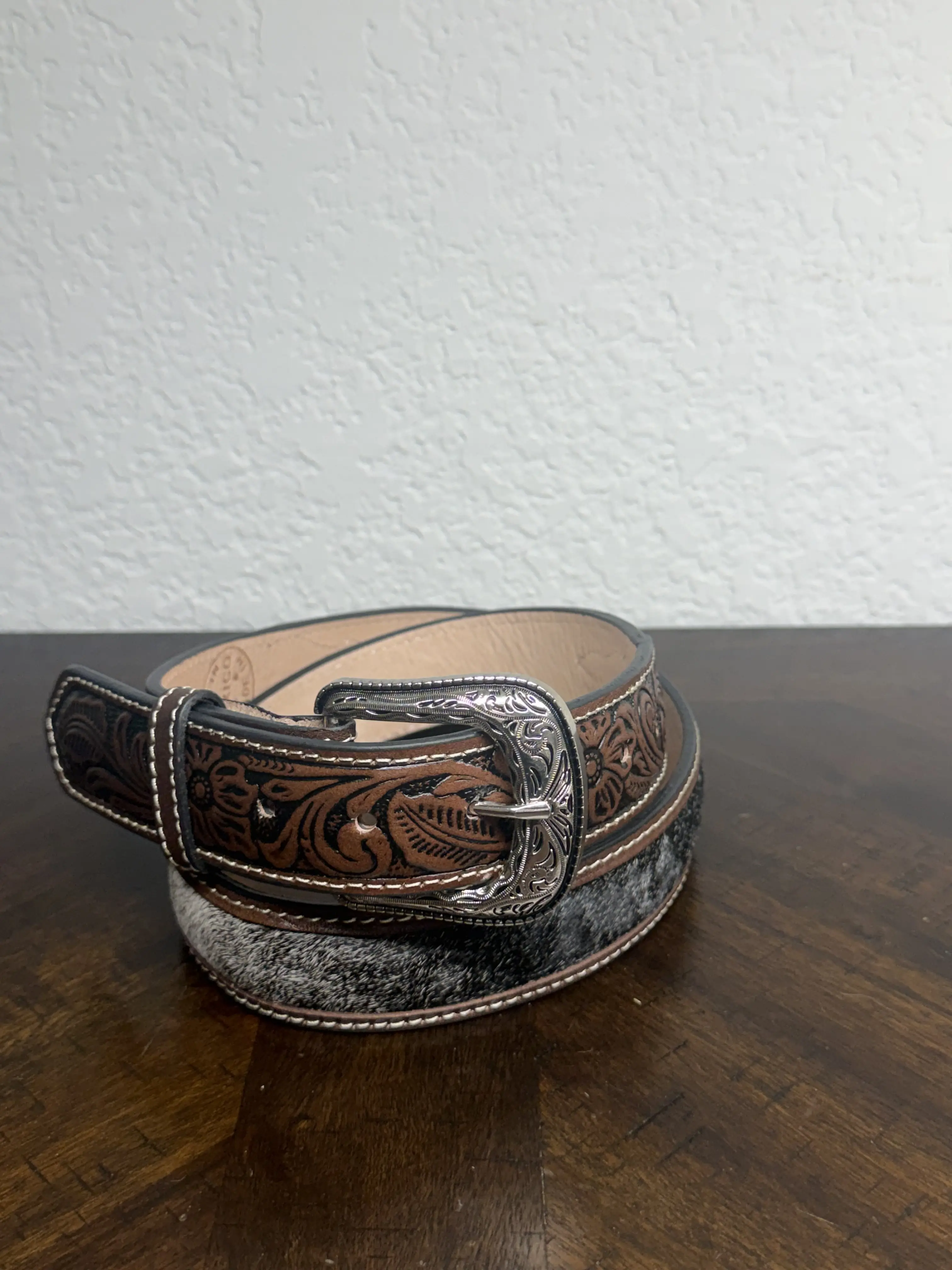 Leather Cowhide Belt Size 38 - Classic Design