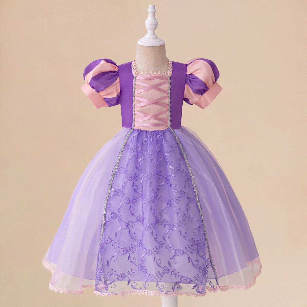 103 Rapunzel dress mesh dress Rapunzel girl Sofia dress children's performance costume children