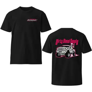 Dirty Diesel Supply T-Shirt, Pink Diesel Truck and Skeleton Graphic Tee for Men, Unisex Cotton Menswear, Automotive Streetwear Merch