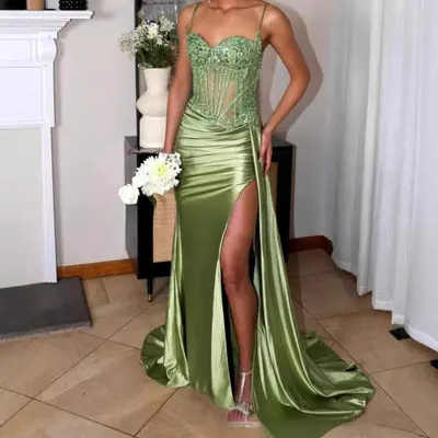strapless open back dress Punk Rave Womens Long Gothic Floral Sequined Wedding Prom Dress main image 1