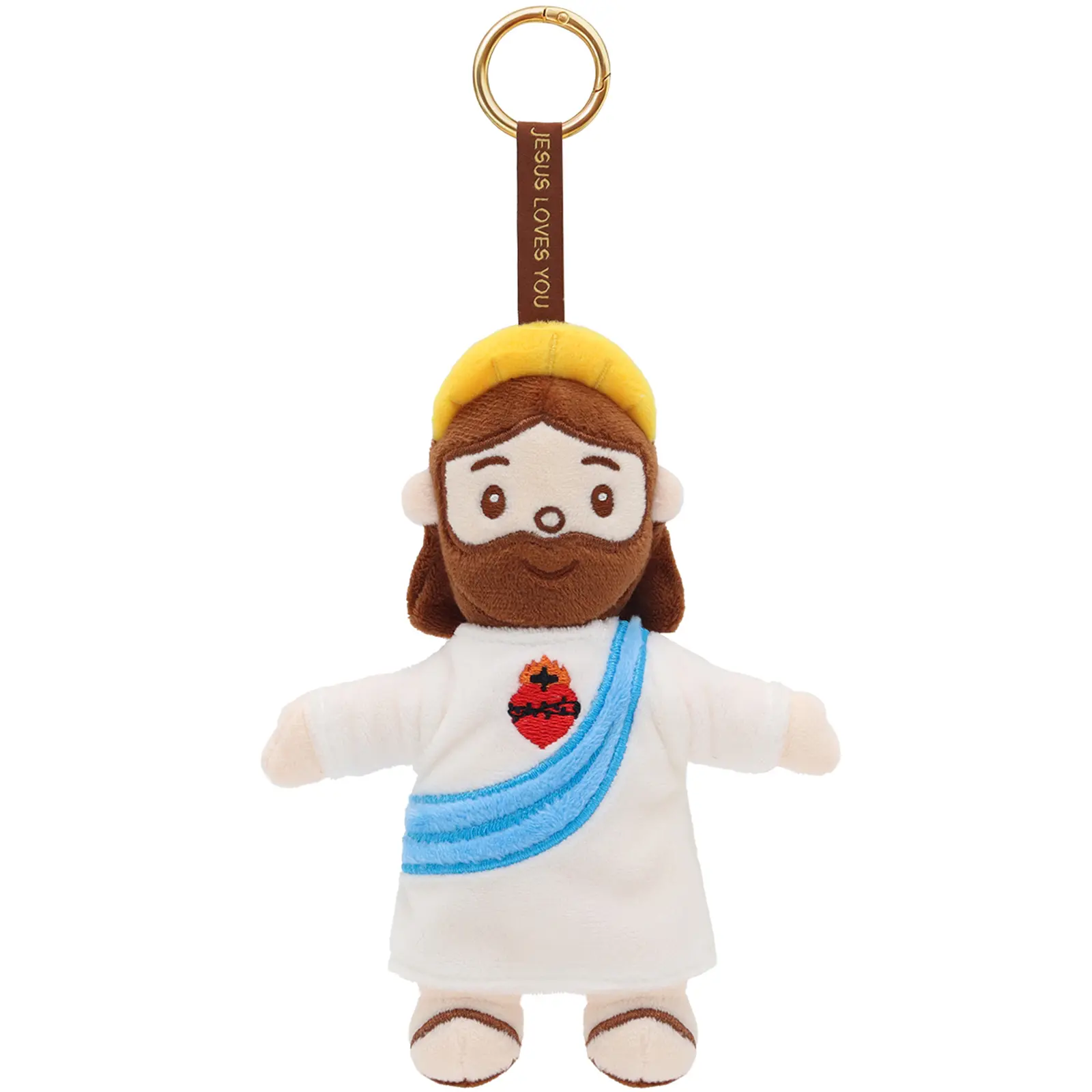Yelakey Jesus Plush Keychain 6.3" Virgen de Guadalupe Stuffed Doll 2PCS Christian Stuff Plushie for Church Sunday School Religious Easter Baptism Gift with Gift Box