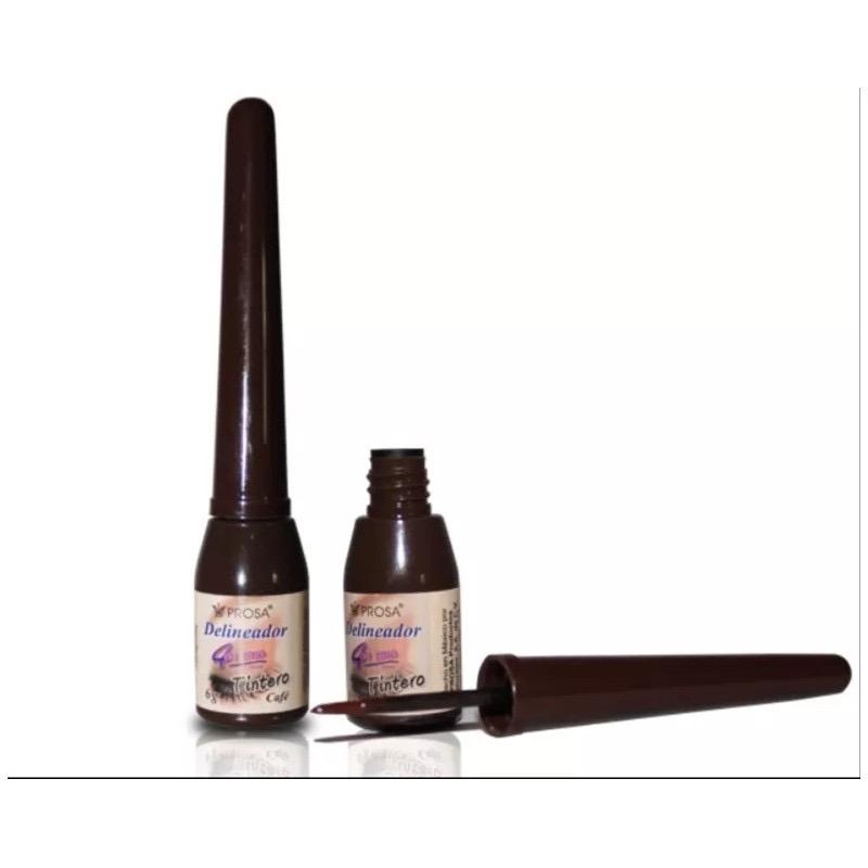 Prosa 4in 1 Black or Brown Felt Tip Liquid Eyeliner with Natural Formula Waterproof Cosmetic Makeup