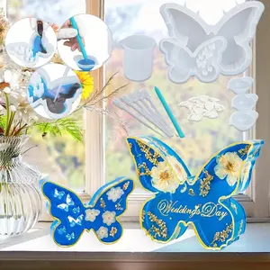 Butterfly Silicone Resin Mold Butterfly Shaped Epoxy Silicone Casting Molds for Ornaments Wall Decoration Jewelry Making Keychain, 3D DIY Making Handmade Home Display Decor Crafts
