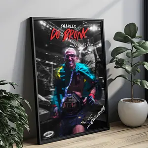 Charles 'DoBronx' Oliveira | Iconic Moment| UFC MMA Fighter| Wall Decor| Poster Unframed   | Poster Unframed