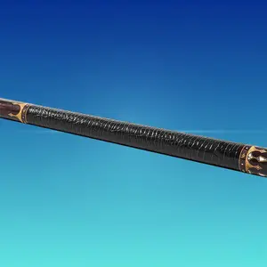 EVO CROWN Carbon Fiber Pool Cue – Ancient Oak Finish, Synthetic Leather Wrap, 29in Pro Taper Shaft, TIME Standard 12.5mm Tip, Carbon+Glass Fiber Butt, 3/8-8 Stainless Joint, 19–19.5oz, Joint Protector Included
