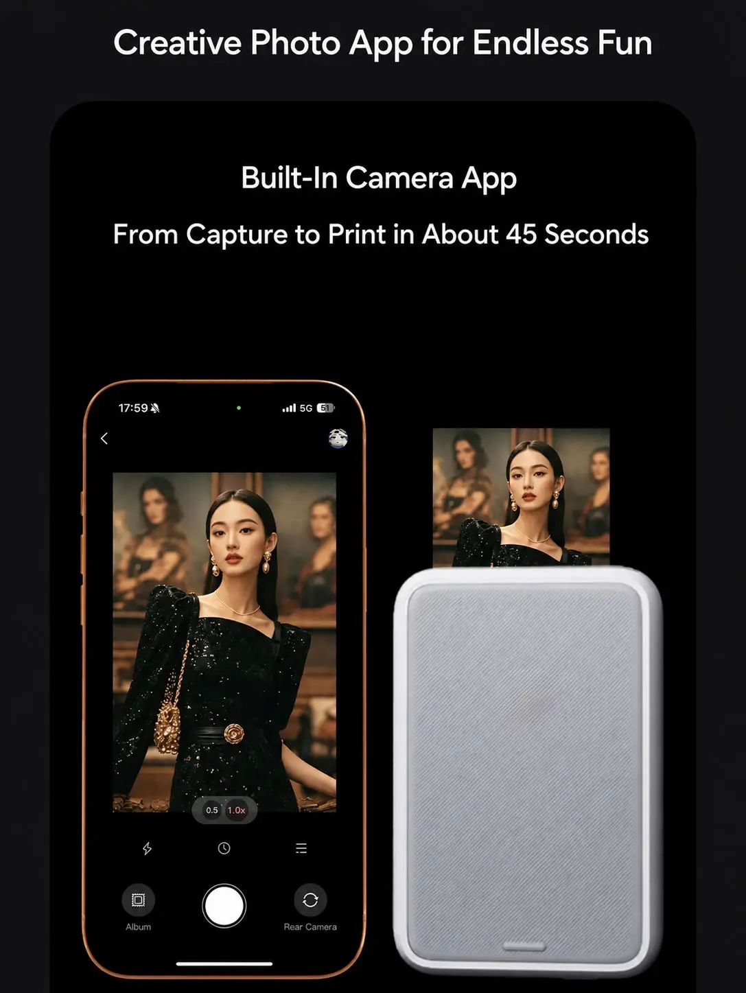 MagSnap Magnetic Instant Photo Printer – Portable Bluetooth