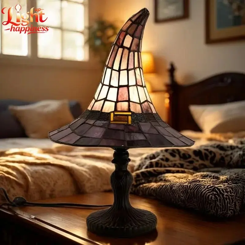  Gothic style night light witch hat lamp table lamp night light living room bedroom decoration Halloween desktop decorative lamp