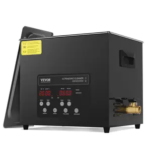 fathersdaygift VEVOR 10L Ultra Sonic Cleaner, 240W Digital Ultrasonic Cleaning Machine with Gentle Mode Upgraded Degassing, 40kHz Industrial Ultrasound Cleaner with Heater Timer for Retainer, Jewelry, Tools
