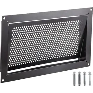 VEVOR Crawl Space Flood Vent, 8x 16x 2Foundation Flood Vent, to Reduce Foundation Damage and Flood Risk, Wall Mounted, for Crawl Spaces, Garages Full Height Enclosures, BlackVEVOR Super Brand Day