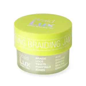 Lux Collection Braid Lux Kiwi 100g/300g Gel for Braids Locs Twists Ponytails Edges with Keratin Biotin Olive Oil Cruelty Free Haircare