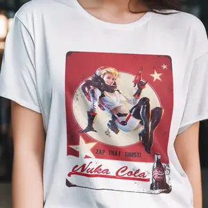 Nuka-Cola T-shirt Sweatshirt, Perfect Gift for Fans,  Fallout 4, Fall Out Vault Tec, Memorabilia, Video Game Shirt, Cola Shirt, Nuka Shirt, Fallout Nuka-Cola Tee, Fallout 2024 Series, Fallout Girl Pin Up Model, Trending Shirt