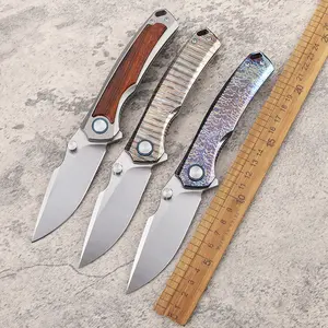 VG10 Steel Blade Slick Anodized Titanium Heat Burnt Titanium Handle Fruit Survival Pocket Fishing Folding EDC Knife
