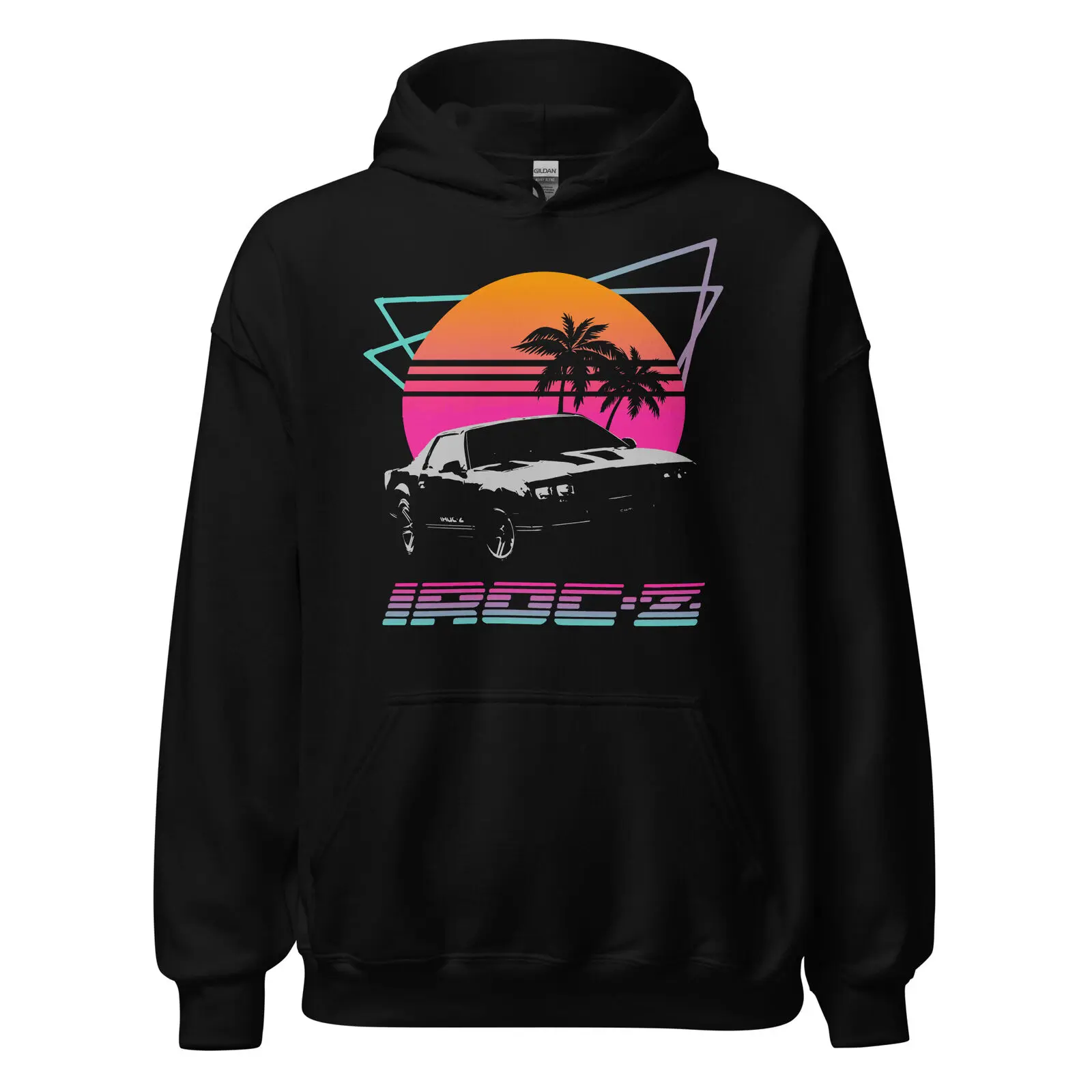 1980s Retro Wave Chevy Black Camaro IROC-Z Unisex Hoodie, Unisex Trending for Men, Women