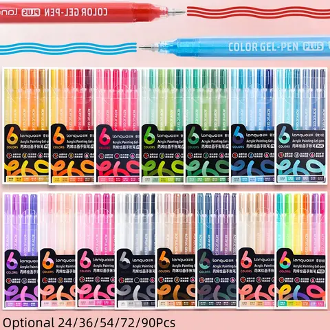 Colored Gel Pen (12pcs/set), 1mm Needle Tip Gel Pen, Large Capacity Ink Pens, Marker Pen, Aesthetic Pens, Drawing Art Supplies, Drawing Tools, Art Supplies for Diary, Card, DIY, Crafts, Coloring, Doodling, Scrapbooking Supplies