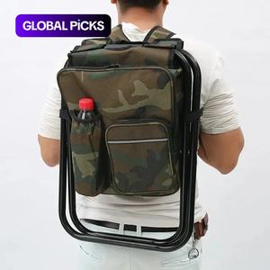 foldable camping chair backpack, multifunctional travel & fishing equipment, outdoor camping furniture for hiking, beach & hunting