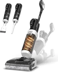Tineco Floor One Switch S6 Stretch Breeze Wet Dry Vacuum Cleaners, Floor Cleaner Mop 2-in-1 Cordless Vacuum for Multi-Surface, 20kPa Suction, Anti-Tangle Design, Flashdry Self-Cleaning, 180° Lay-Flat