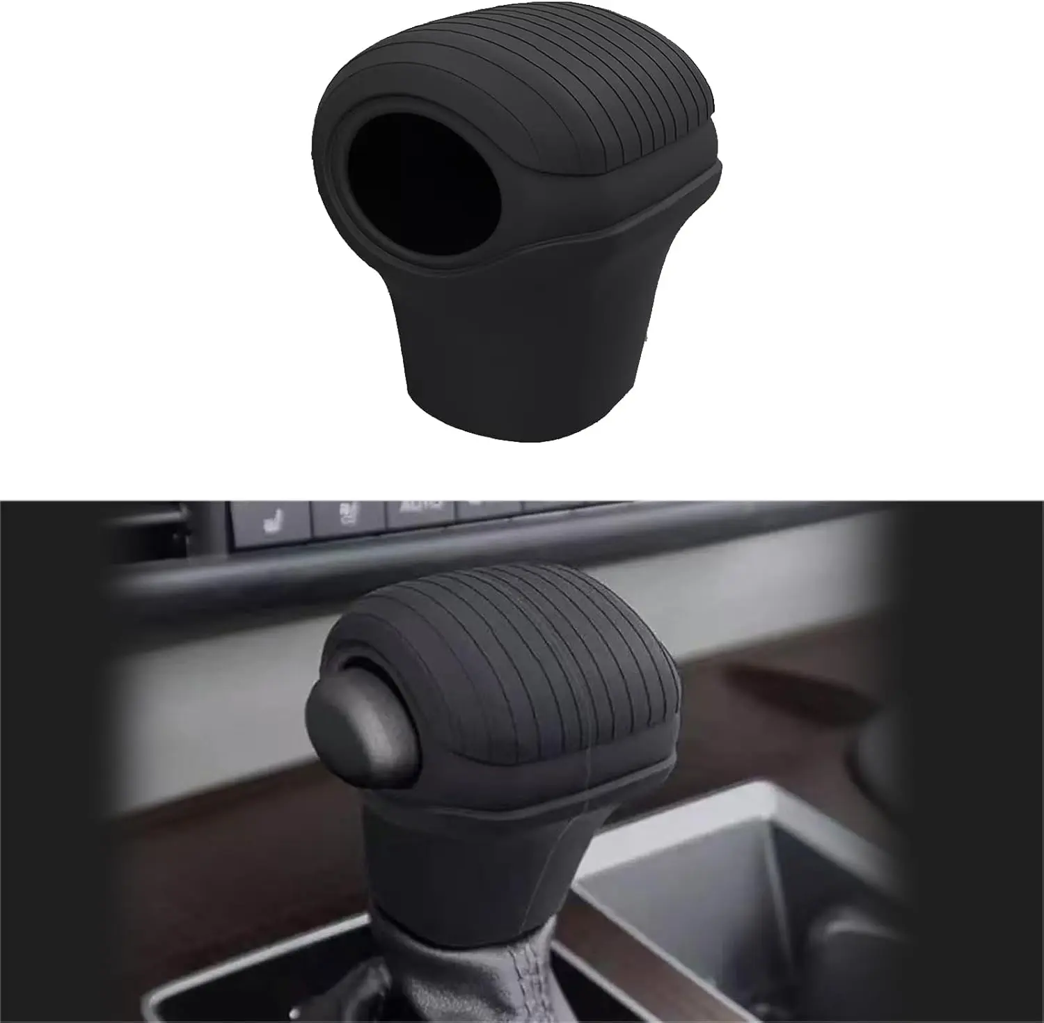 Car Gear Shift Knob Cover for Toyota Sienna, 2020 2021 2022 2023 2024 2025.Sienna Dedicated Silicone Hardware Handle,Toyota Sienna Accessories.(Black)